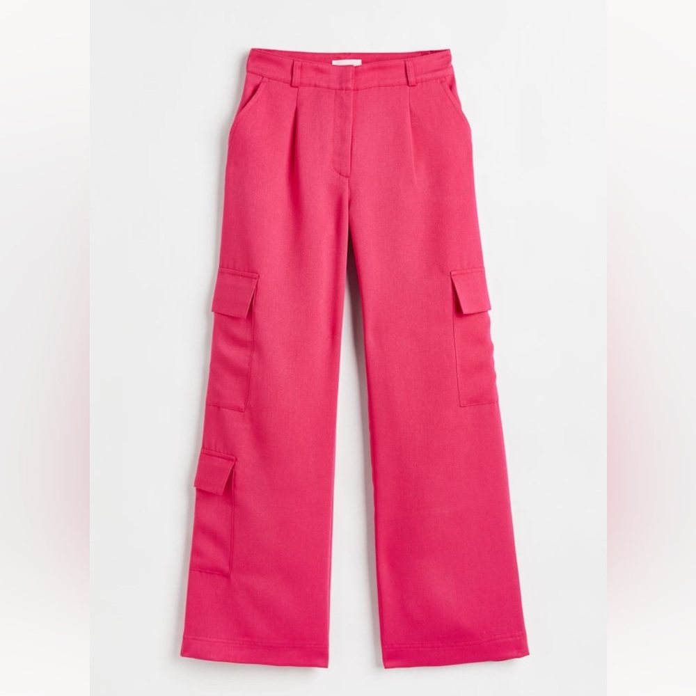 Fuchsia Twill cargo pants 8